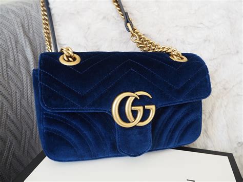 gucci marmont velvet blue|gucci marmont mini street style.